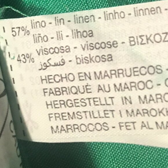 ZARA Green Linen / Viscose Ruffle Elastic High Waist Playsuit / Romper Size M - Picture 8 of 10